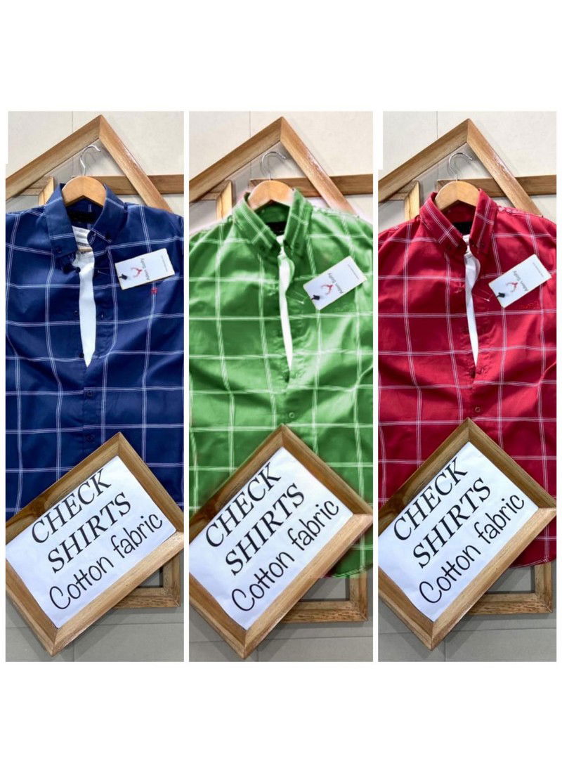 Outluk Introducing Latest High Quality Cotton Check Stylish Casual Wear Shirts Collection
